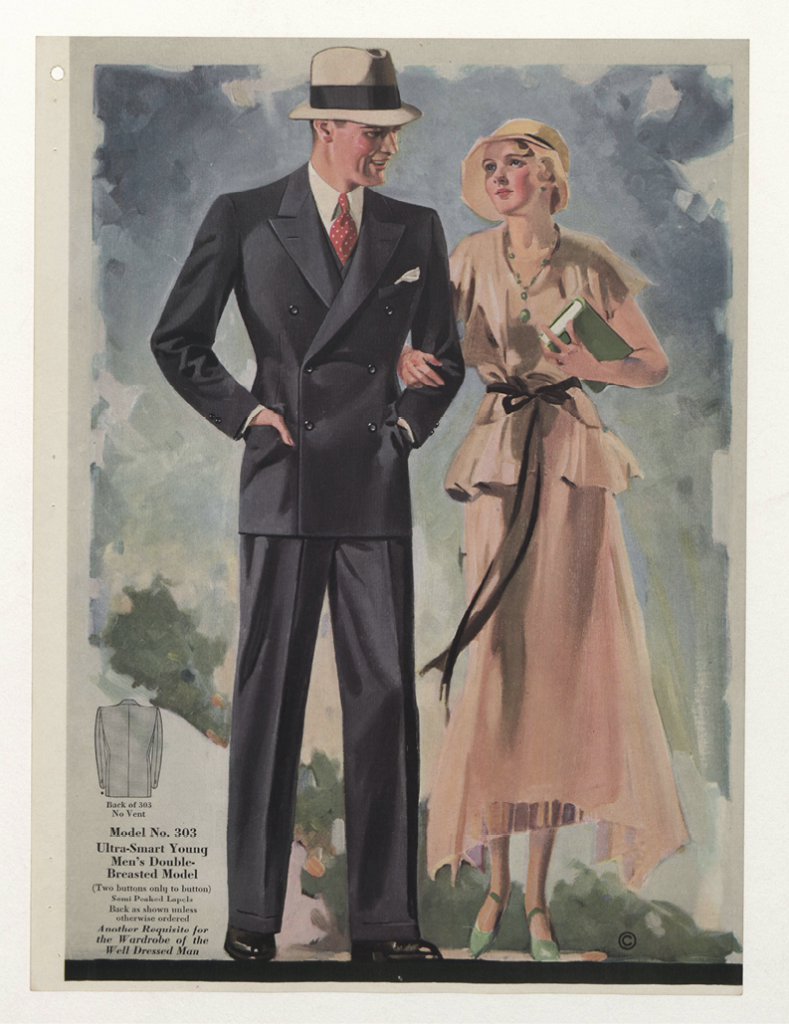 Figure 3: Menswear 1930s - American, Plate 020. Gift of Woodman Thompson. Costume Institute, Metropolitan Museum of Art.