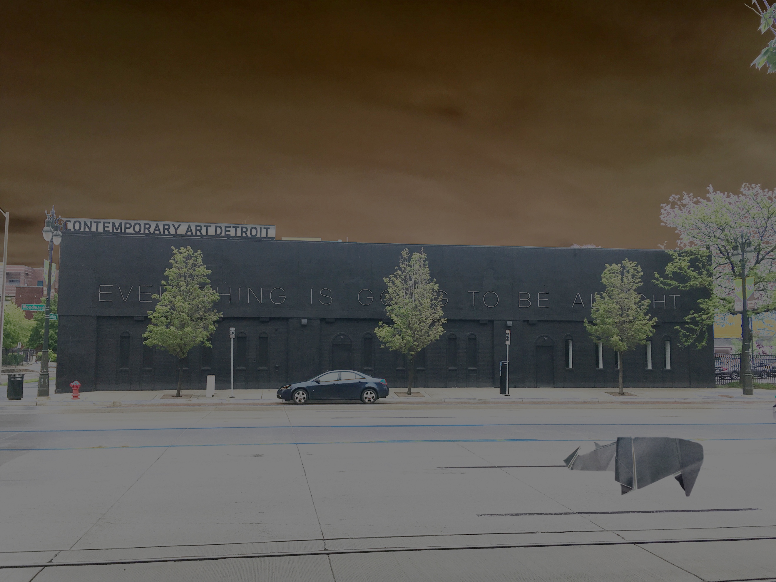 This image is neither decorative nor strictly available for simple denotative description. Our project rejects captions altogether. The spirit of this project is very much one of uncertainty and imagination. We hope that anyone with visual impairments will glean information from the written compositions.