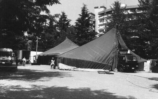 Figure 1: Kuro Tento (BTT) Stage image from 黒テント https://btt-tokyo.amebaownd.com/