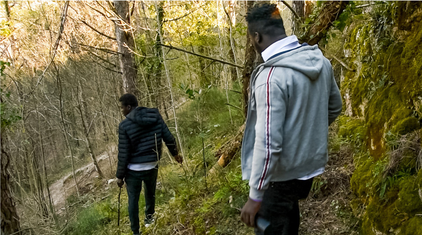 Figure 2: Amadou and Koné in the forest